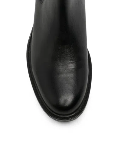 Sergio Moretti Firenze Elasticated-panel Pull-tab Ankle Boots In Black