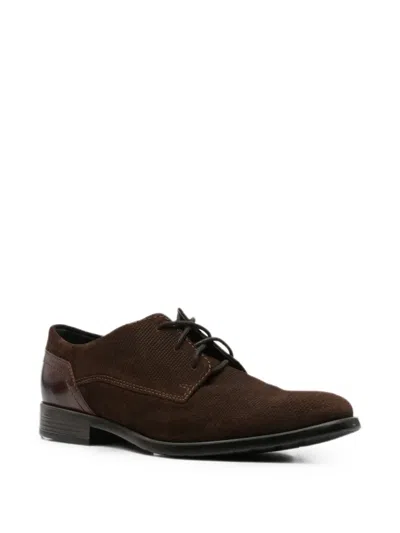 Bugatti Perforated Panelled Derby Shoes In Multi