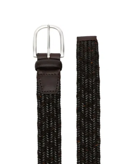 Orciani Woven Belt In Brown