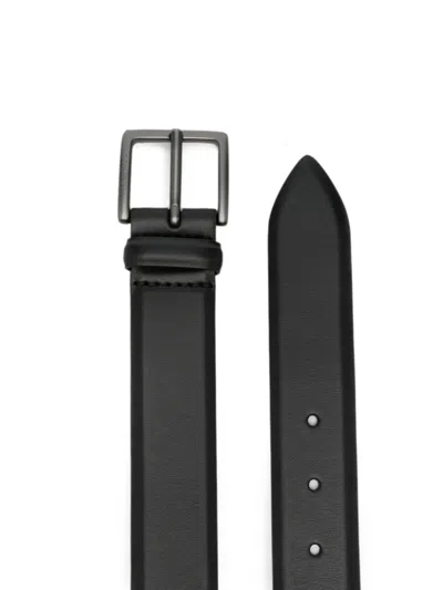 Orciani Monaco Leather Belt In Black