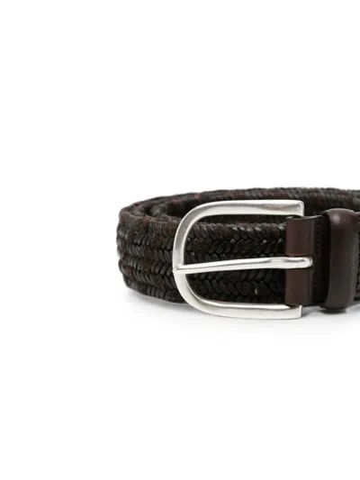 Orciani Woven Belt In Brown