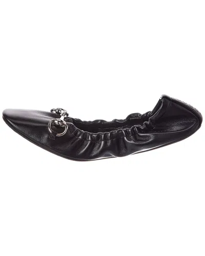 Gucci Prima Leather Ballet Flat In Multi