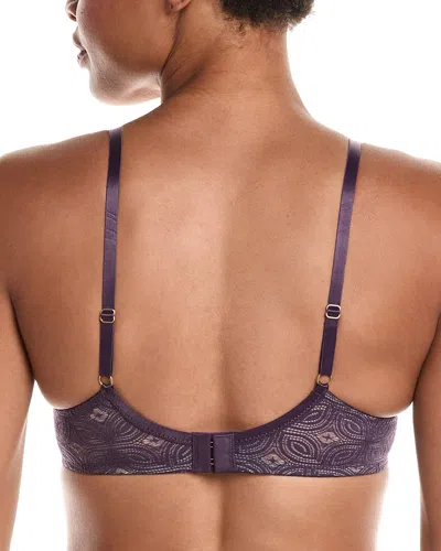 Hanro Ruby Geometric Lace Soft Cup Bra In Purple