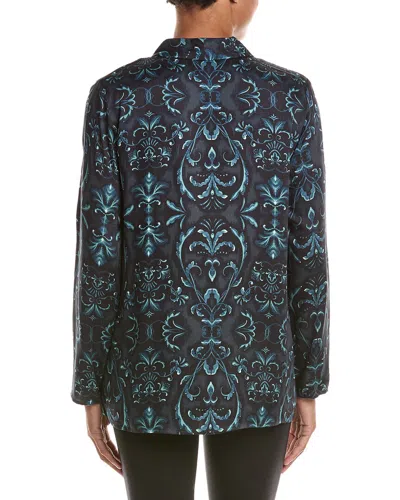 Hanro Marlene Collared Button Front Shirt In Black