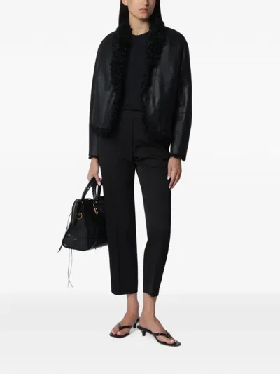 Arma Mooney Shearling Jacket In Black