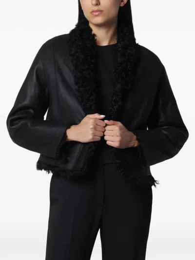 Arma Mooney Shearling Jacket In Black