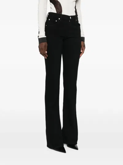 Haikure Split-hem Jeans In Black