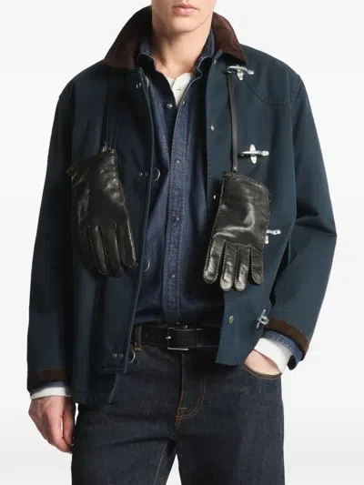 4 GANCI CORDUROY-COLLAR LOBSTER-CLAW-FASTENING COAT