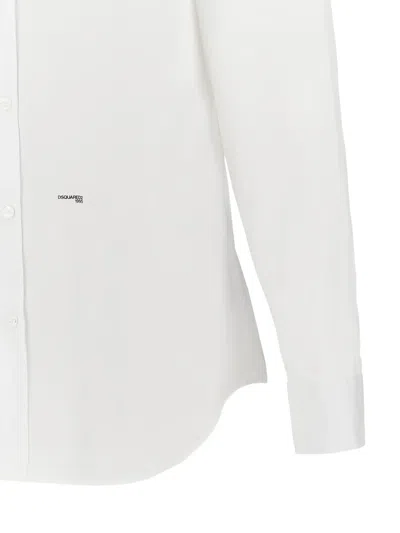 Dsquared2 Stretch Cotton Shirt In White