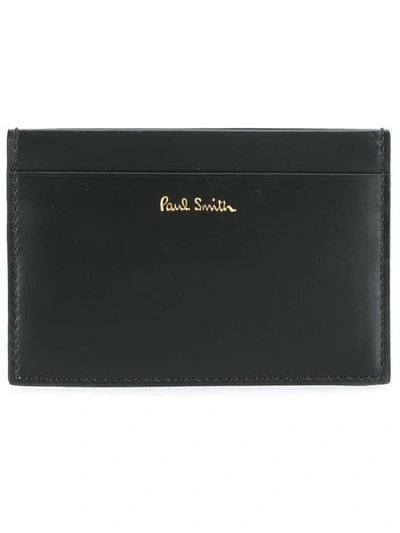 Paul Smith Leopard-print Leather Cardholder In Black Multi