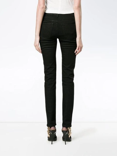 Shop Saint Laurent Classic Black Mid Rise Skinny Jeans