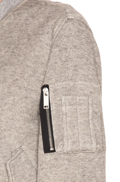 Shop Ben Taverniti Unravel Project For Fwrd Bomber Jacket In Grey & Pink