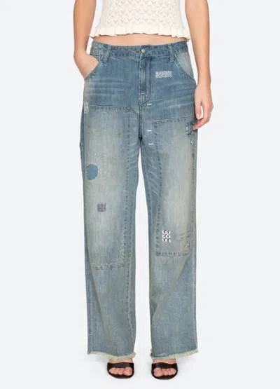 Sea Claira Patchwork Jeans In Blue