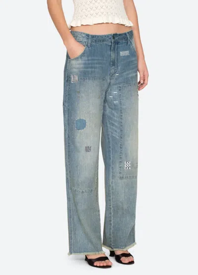 Sea Claira Patchwork Jeans In Blue