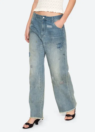 Sea Claira Patchwork Jeans In Blue