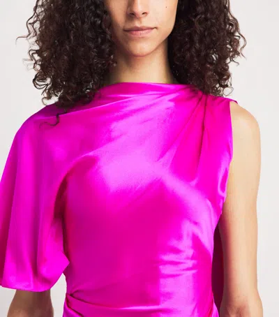 Roksanda Cascading Silk Gown In Pink