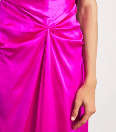 Roksanda Cascading Silk Gown In Pink