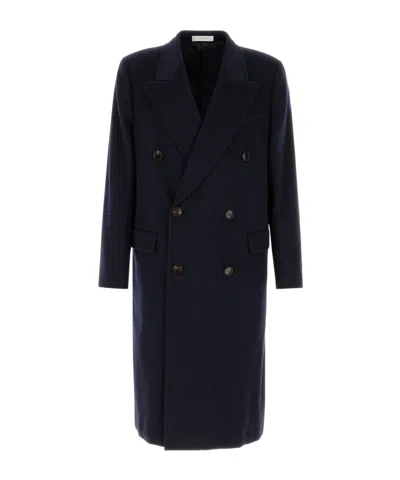Umit Benan President Double-breasted Wool Coat In Black