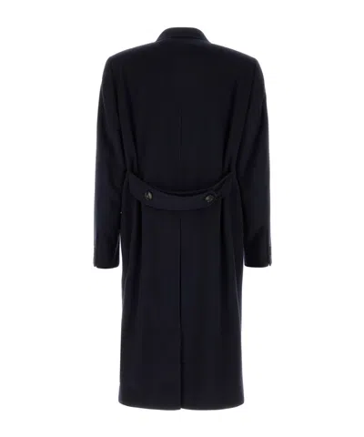 Umit Benan President Double-breasted Wool Coat In Black