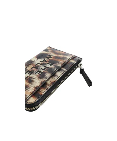 Marc Jacobs Leopard-print Leather Wallet In Brown
