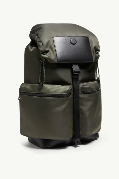 Moncler Kenton Drill Backpack In Green