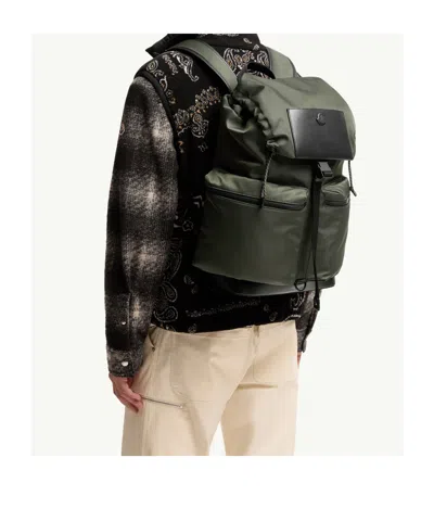 Moncler Kenton Drill Backpack In Green