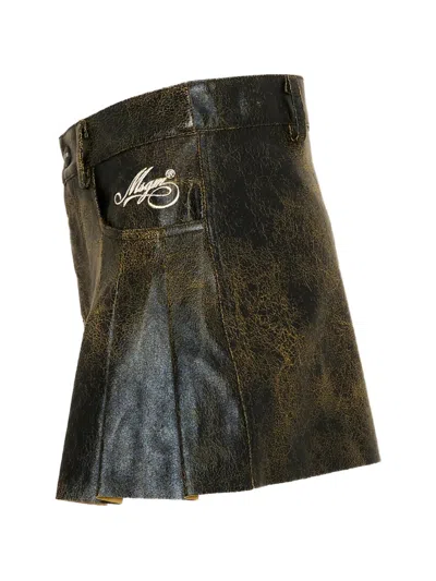 Msgm Belted Skirt In Black