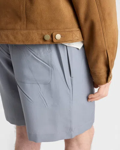 Prada Suede Jacket In Brown