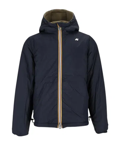 K-way Jack St Warm Double Corto Short Padded Jacket In Blue