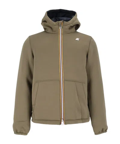 K-way Jack St Warm Double Corto Short Padded Jacket In Blue
