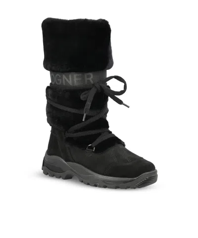 Bogner Logo Strap Snow Boots In Black