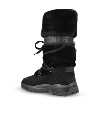 Bogner Logo Strap Snow Boots In Black