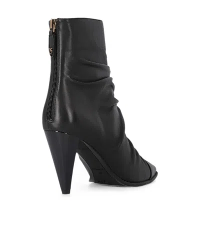 Pinko Ruched Pointed-toe Ankle Boots In Multi