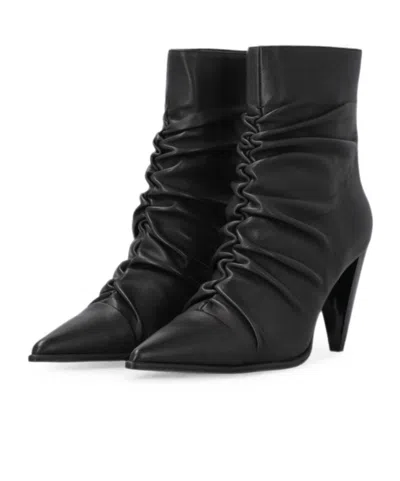 Pinko Ruched Pointed-toe Ankle Boots In Multi