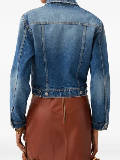 Versace Denim Blouson In Blue