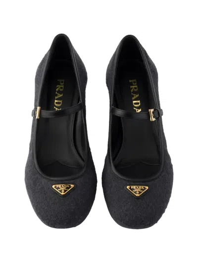 Prada Fabric Pumps In Gray