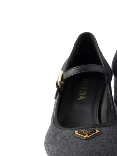 Prada Fabric Pumps In Gray