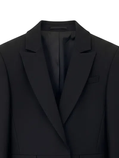 Valentino Single-breasted Flap-pocket Blazer In Black