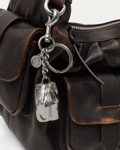 Aimee Kestenberg Tamitha Backpack Key Chain In Shiny Silver
