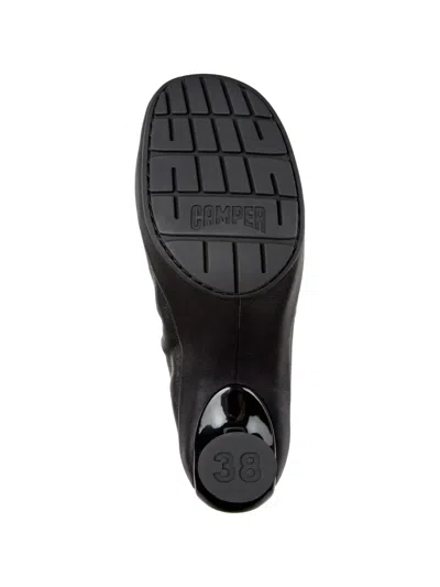Camper Sculptural Heel Leather Pump Heel In Black
