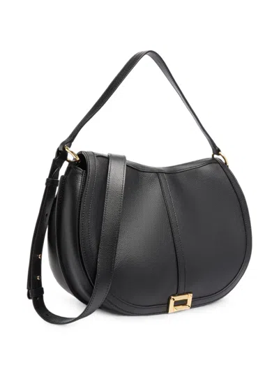 Lancel 셀레스트 더블 L 라지 새들 백 In Black