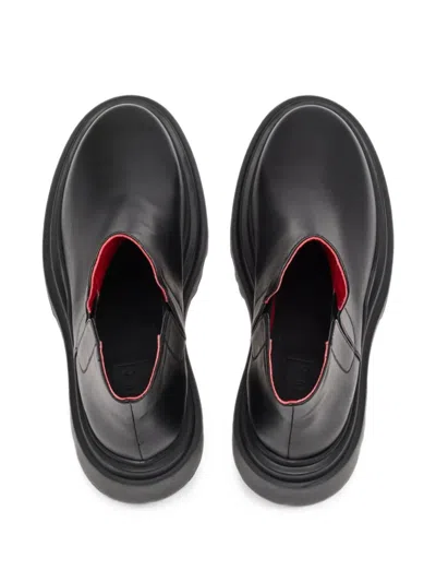 Plan C Chunky-sole Ankle Boots In Black
