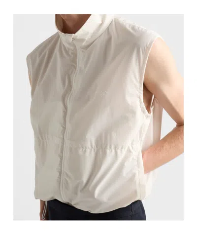 Prada Re-nylon Vest In Neutral
