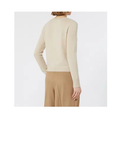 Max Mara Diamond Pattern Knit Sweater In Neutral