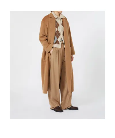 Max Mara Diamond Pattern Knit Sweater In Neutral