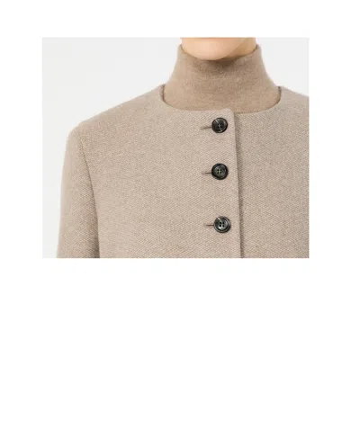 Max Mara Cashmere Single-breasted Collarless Jacket In Neutral