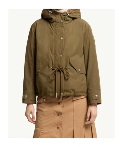 Moncler Effraie 3-in-1 Shearling Trimmed Down Parka In Green