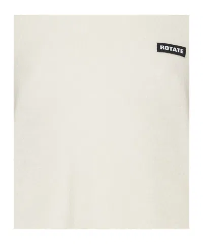 Rotate Birger Christensen Merino Wool-cashmere Oversized Pullover Sweater In White