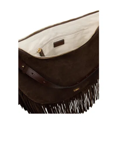 Bash Handbag With Adjustable Shoulder Strap In Dark Brown