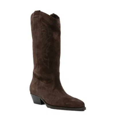 Bash Pointed-toe Ankle Boots In Brown